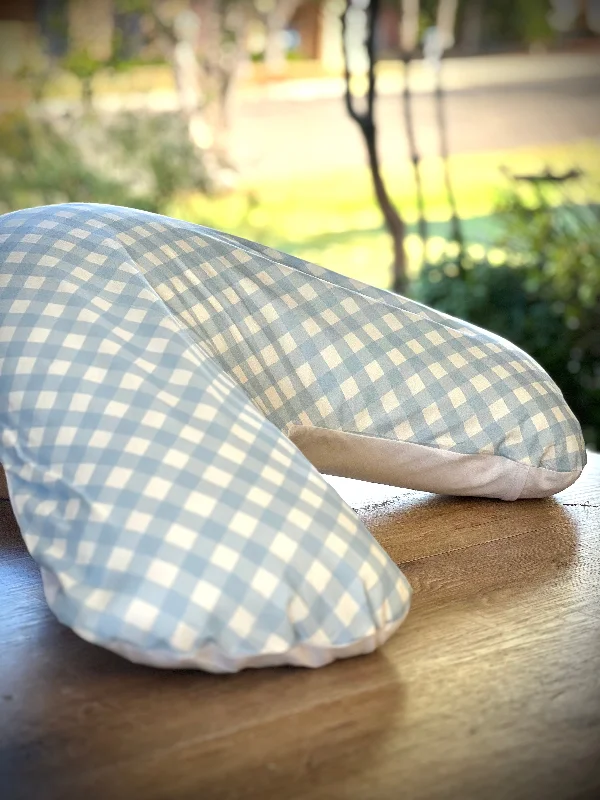 Orthopedic Pillows for Back Pain ReliefBlue Gingham - Boomerang Pillow Case
