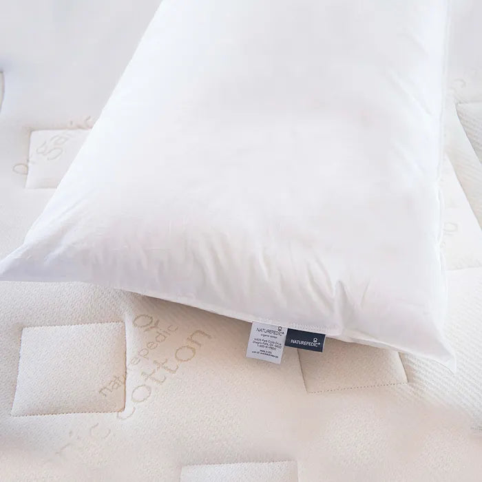 Pregnancy Pillows for Expectant MothersNaturepedic Down Pillow with Organic Cotton Fabric