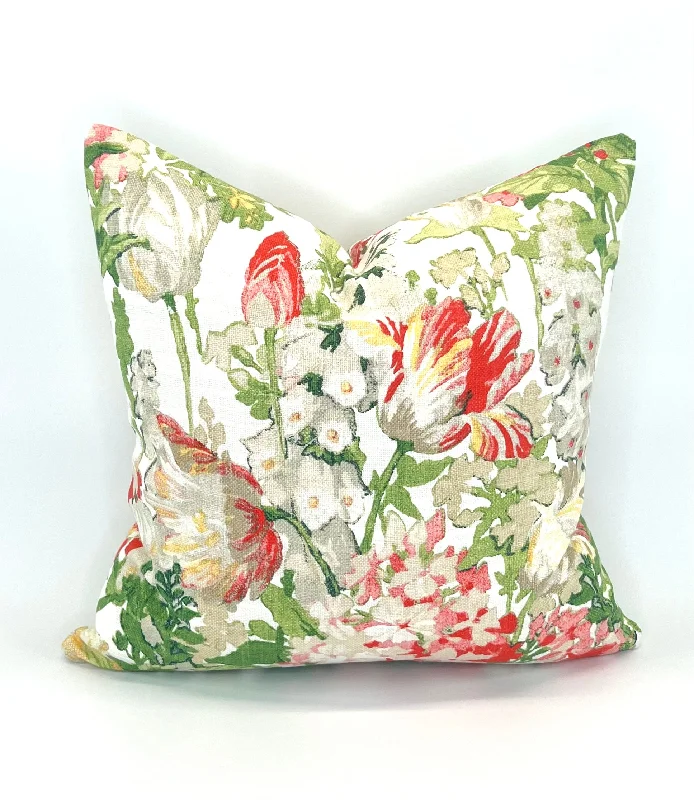 Square Pillows for Modern Home DecorDecorative Pillow Cover in Spring Ready Garden