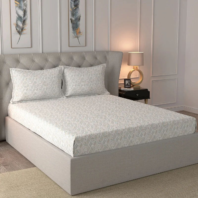 Organic Flannel Sheets for a Natural and Warm SleepGlam Altice Printed 200 TC 100% Cotton Blue Bed Sheet