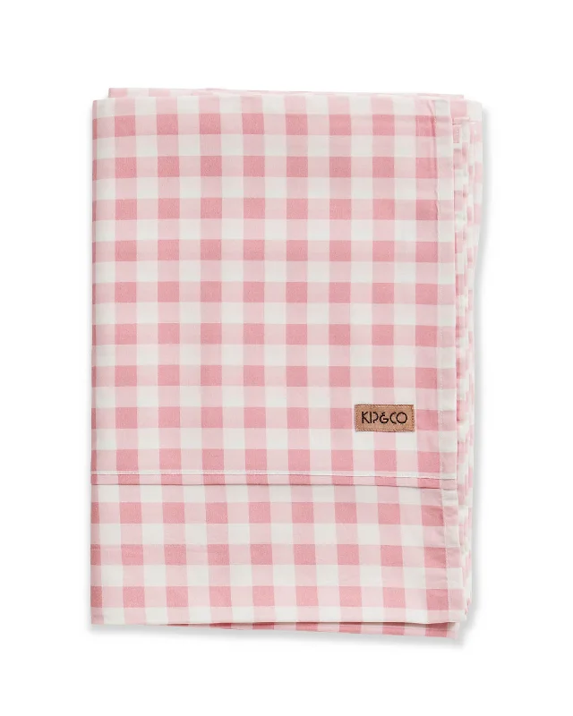 Organic Flannel Sheets for a Natural and Warm SleepGingham Candy Organic Cotton Flat Sheet