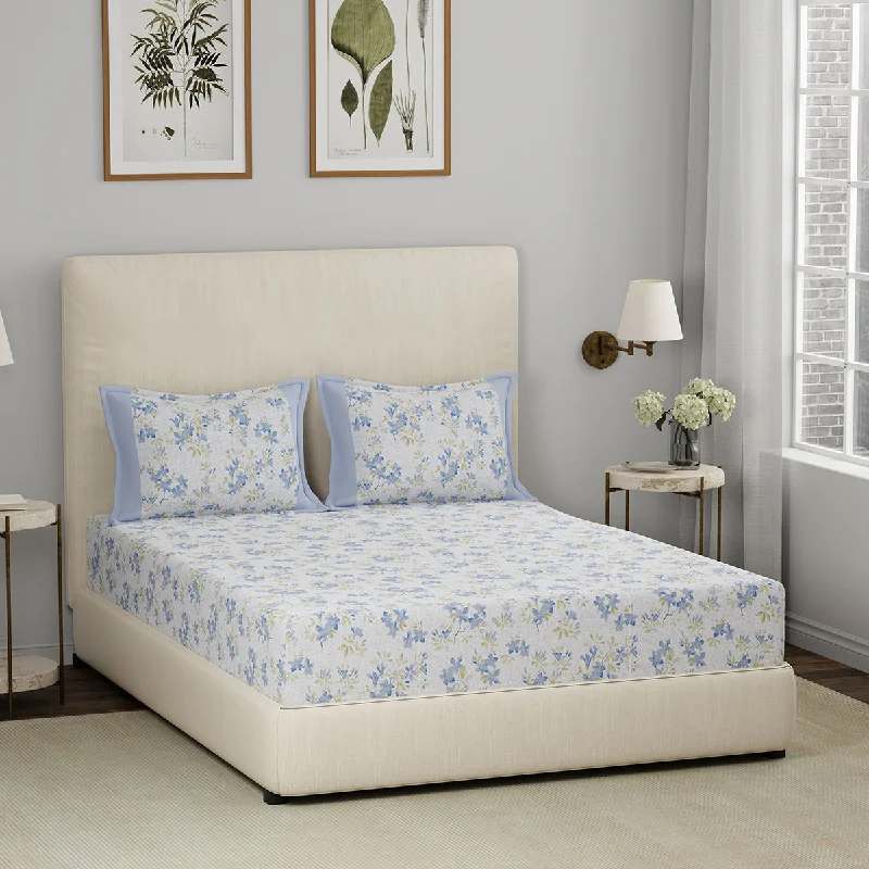 Quilted Cotton Sheets for a Warm and Inviting BedEclectic Garden Wren 100% Cotton Printed Bed Sheet With Pillow Case