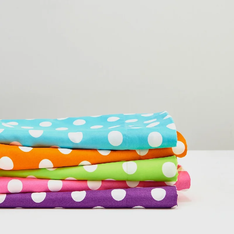 Flat Sheets with a High - Quality Finish for a Luxurious LookSL SPIRIT LINEN HOME EST. 1988 Polka Dot Sheet Set - Soft Bedding Set, Lightweight and Breathable