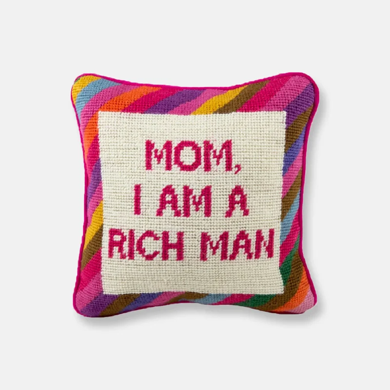 Soft and Fluffy Pillows for Bedroom ComfortFurbish Rich Man Square Pillow