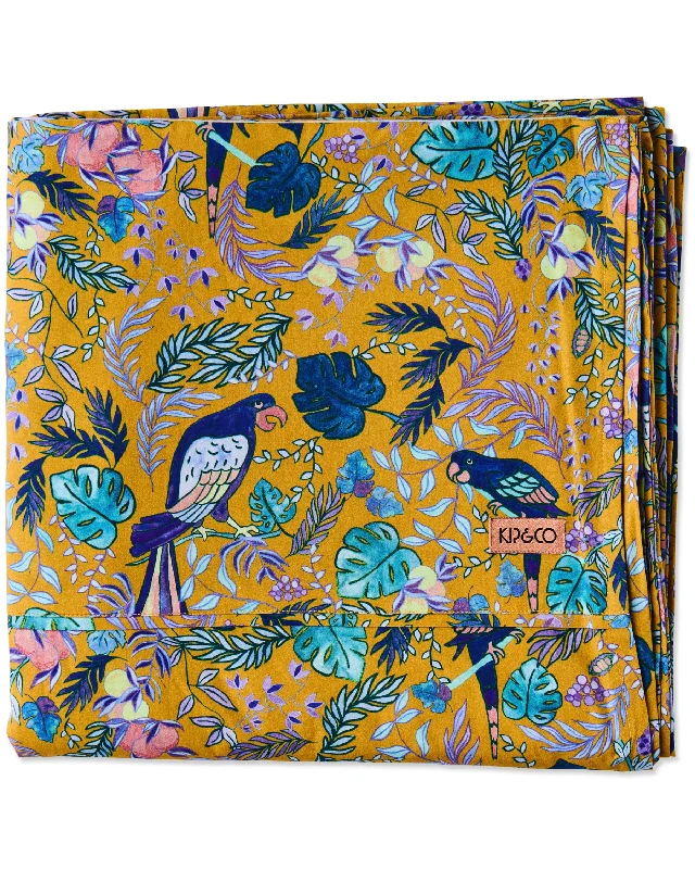 Fitted Sheets with Reinforced Corners for Long - Lasting UseBirds Of Paradise Organic Cotton Flat Sheet