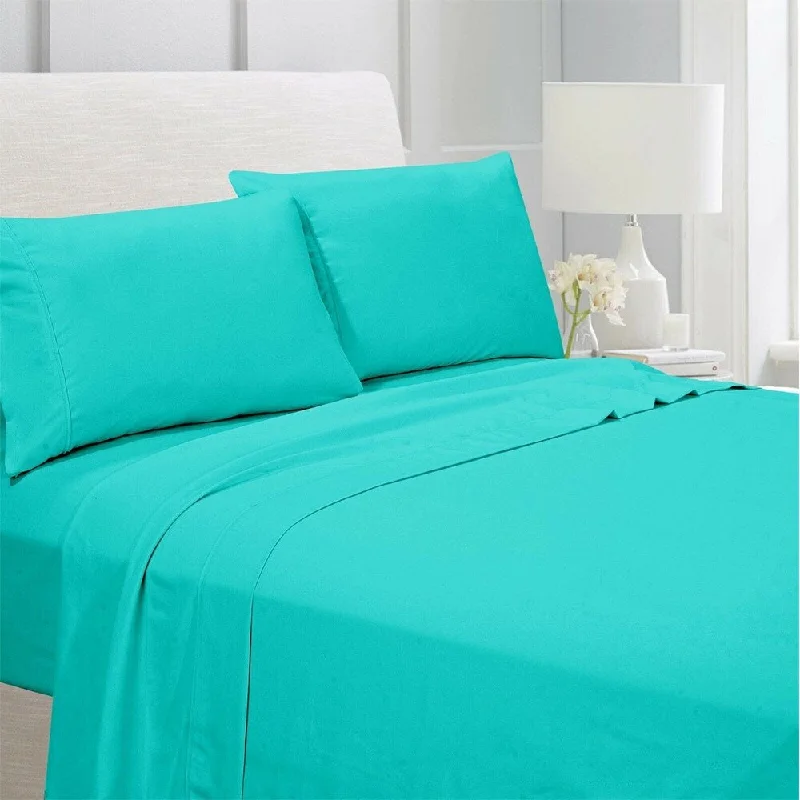 Rayon - Cotton Sheets for a Breathable and Soft BlendEgyptian Comfort 1800 Count 4 Piece Bed Sheet Set Full Turquoise Rayon - Cotton Sheets for a Breathable and Soft BlendEgyptian Comfort 1800 Count 4 Piece Bed Sheet Set Full Turquoise
