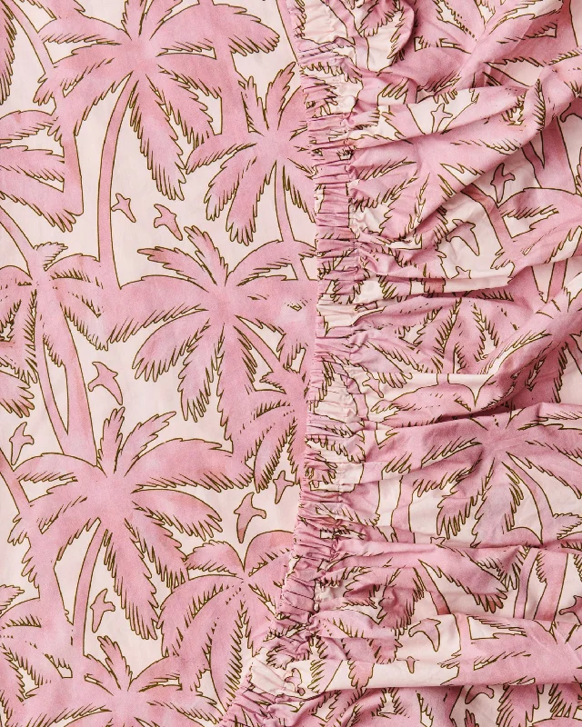 Quilted Cotton Sheets for a Warm and Inviting BedBalmy Palmy Organic Cotton Fitted Sheet