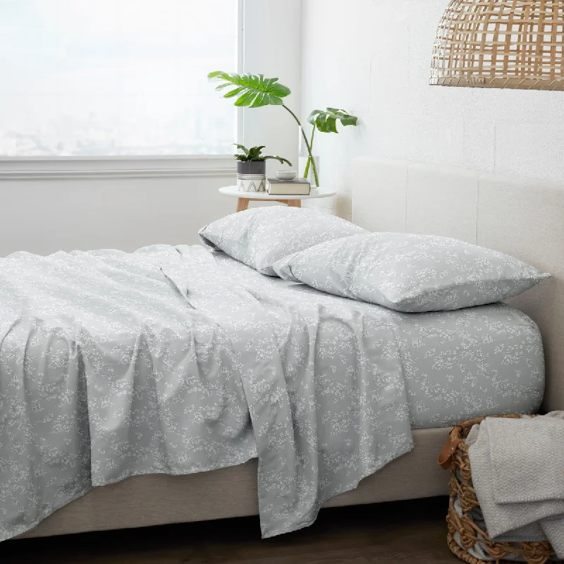Quilted Cotton Sheets for a Warm and Inviting BedBecky Cameron Trellis Vine Pattern 4 Piece Bed Sheets Set