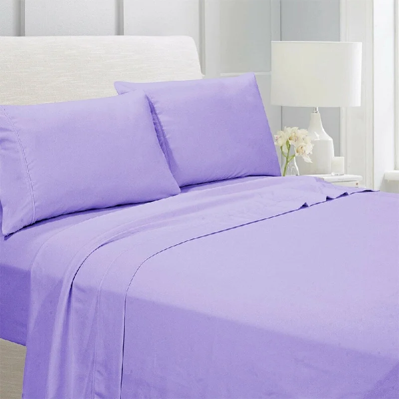 Sheet Sets with Multiple Pillowcase OptionsEgyptian Comfort 1800 Count 4 Piece Bed Sheet Set Twin Lavender