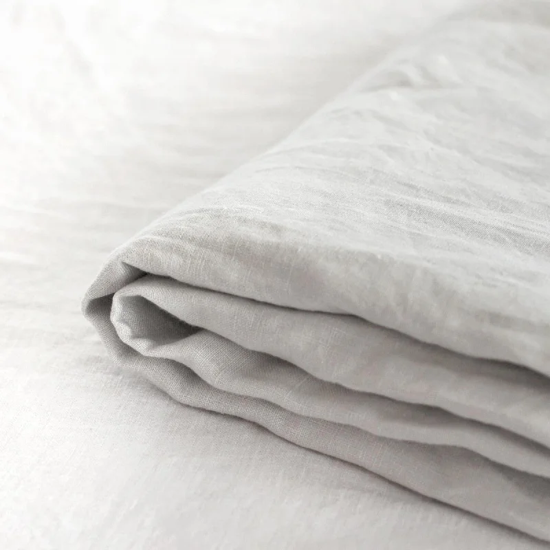 Organic Flannel Sheets for a Natural and Warm SleepLight Grey Linen Sheets Set