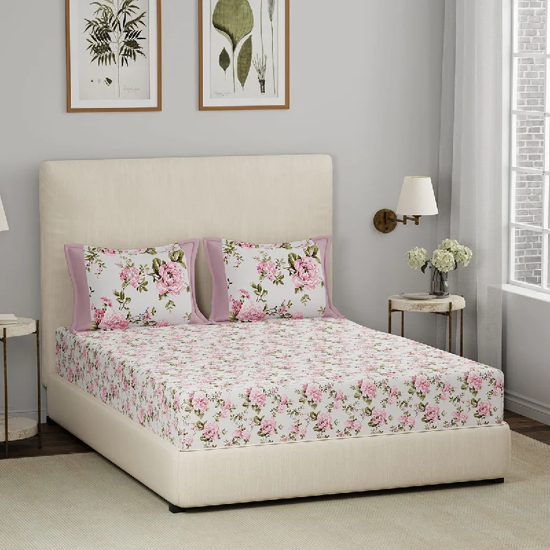 Quilted Cotton Sheets for a Warm and Inviting BedEclectic Garden Distressed Flora 100% Cotton Print Bed Sheet With Pillow Case