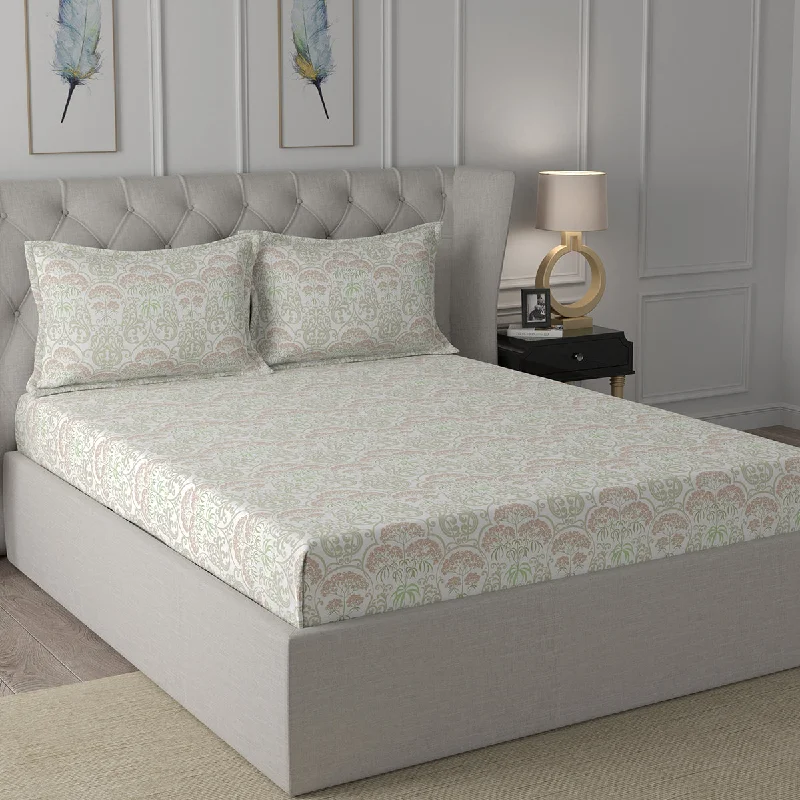 Organic Flannel Sheets for a Natural and Warm SleepArdour Aviva Printed Bed Sheet With 2 Pillow Covers