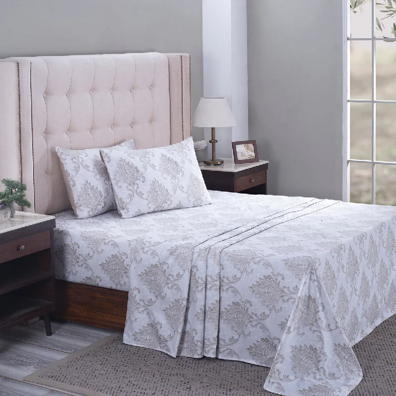 Fitted Sheets with Reinforced Corners for Long - Lasting UsePBS Nomad Scuplt Pietra Printed 100% Cotton Neutral Soft Bed Sheet Fitted Sheets with Reinforced Corners for Long - Lasting UsePBS Nomad Scuplt Pietra Printed 100% Cotton Neutral Soft Bed Sheet
