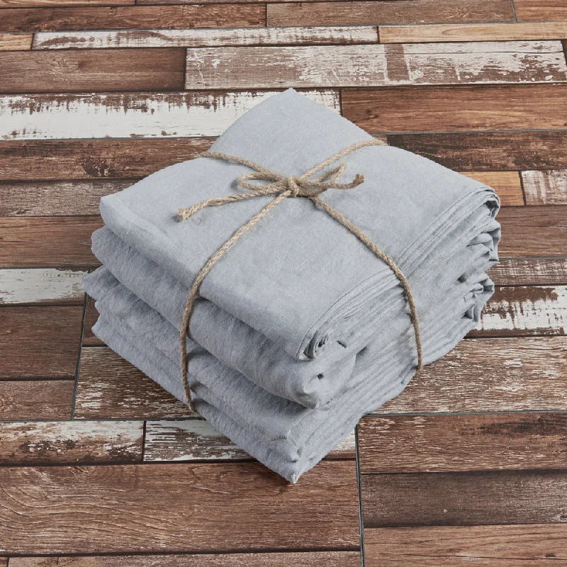 Flat Sheets with a High - Quality Finish for a Luxurious Look100 % Linen Sheets Set Mid Grey
