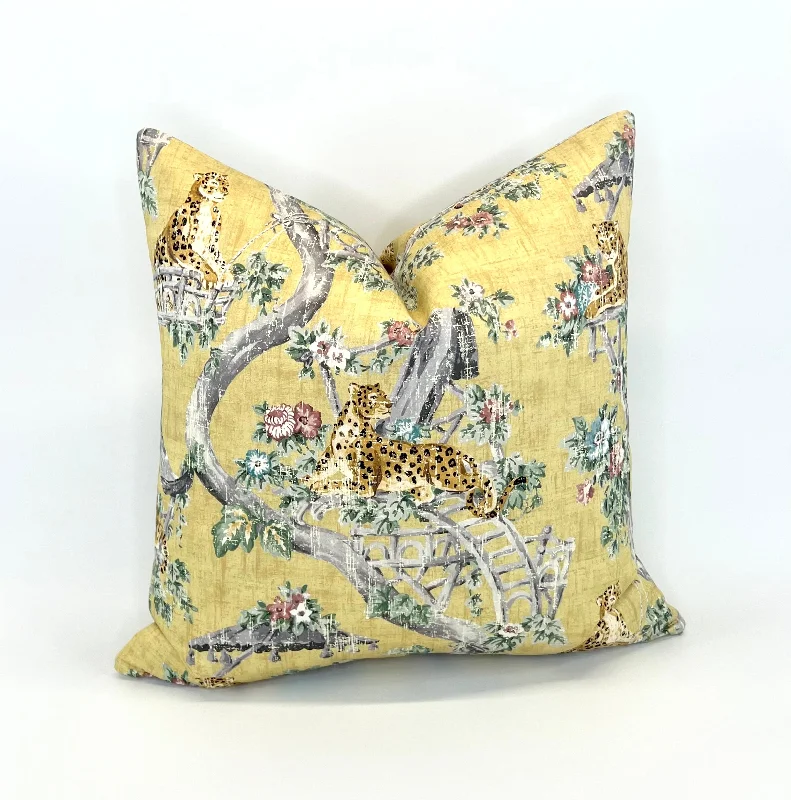 Firm Pillows for Side SleepersDecorative Pillow Cover in Lazy Days Cheetah in Gold