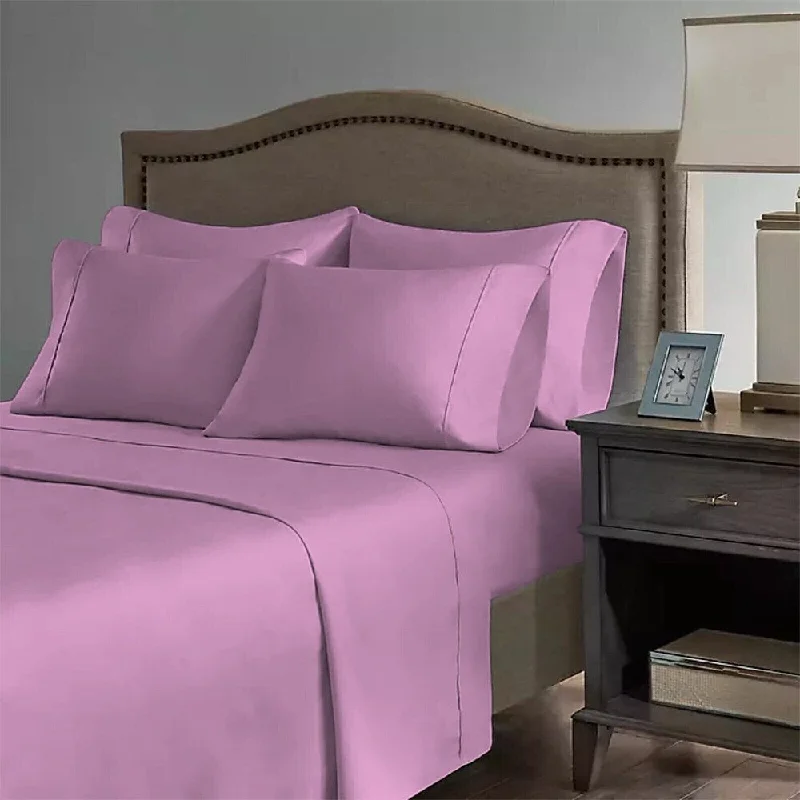 Hypoallergenic Silk Sheets for Sensitive Sleepers2200 Count 6 Pc Premium Bamboo Deep Pocket Twin Sheet Lavender