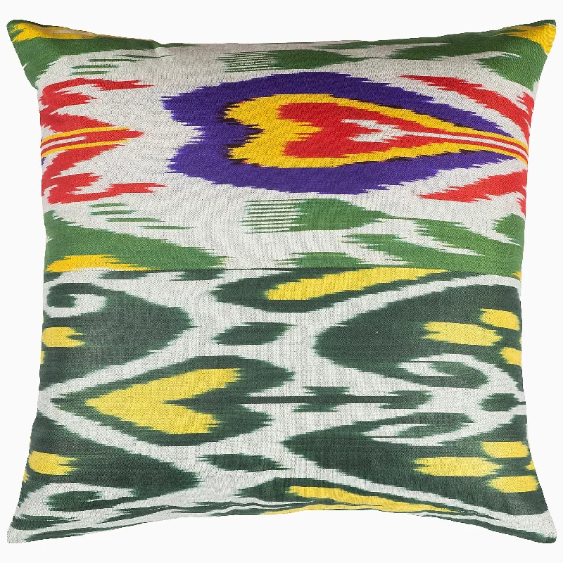 Adjustable body pillows for various sleeping positions​ Green Combo Ikat Pillow