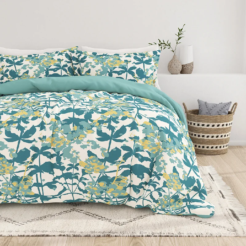 Thermal duvet covers for regulating body temperature​ Boho Flower Pattern 3-Piece Reversible Duvet Cover Set