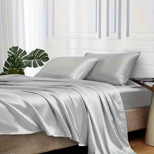 Sheets with detachable inserts for easy cleaning and customization​ Cooling Satin Mattress Protector