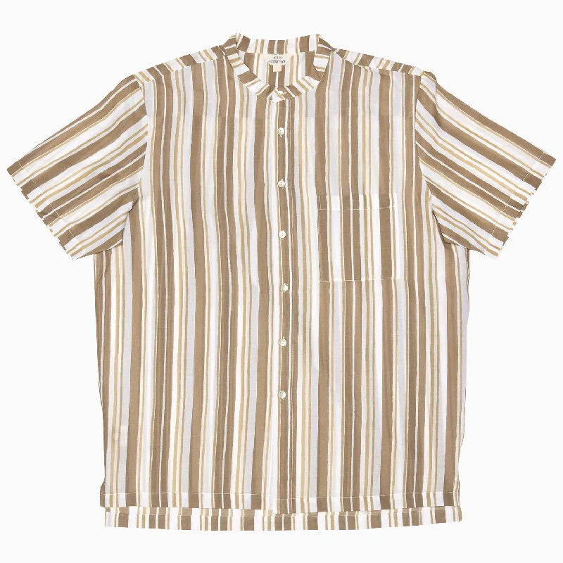 Kids' pillows with fun designs​ Sand Stripe Nehru Short Sleeve Shirt