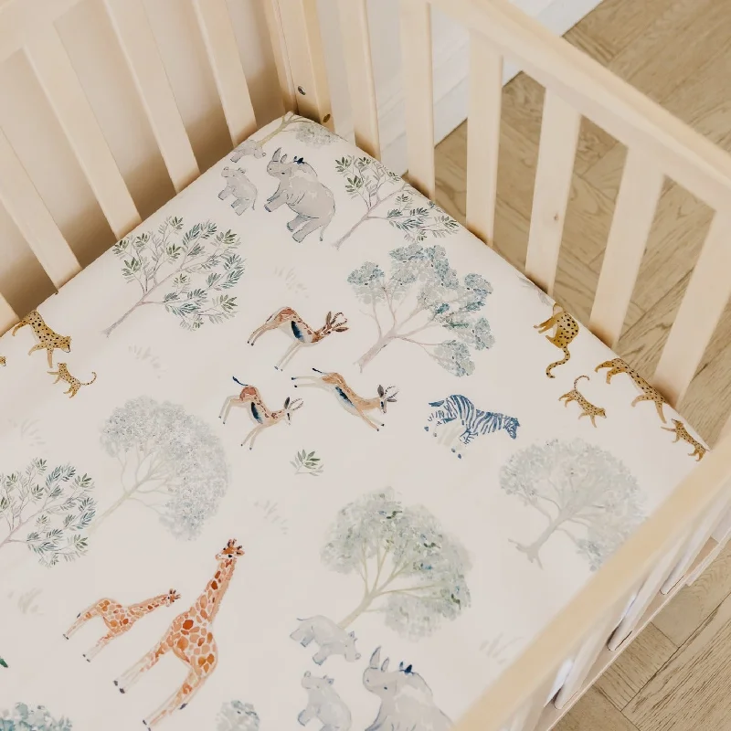 Microfiber comforters for easy maintenance and durability​ Patterson Crib Sheet by Clara Jean