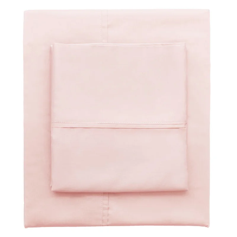 Wrinkle - resistant sheets for easy care and maintenance​ Pink 400 Thread Count Sheet Set (Fitted, Flat, & Pillow Cases)