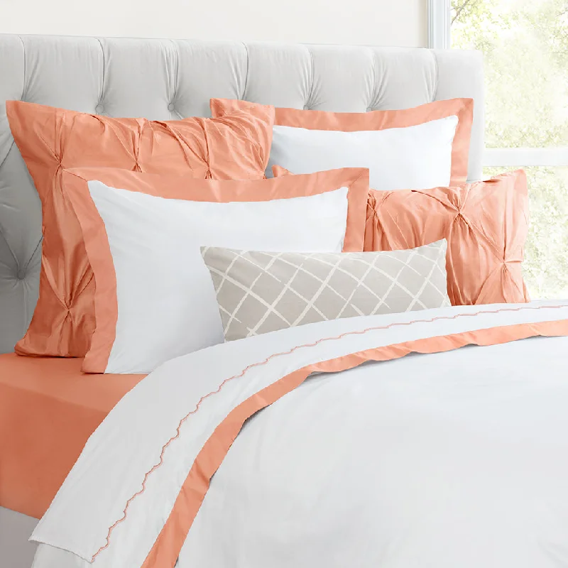 Down - filled duvet covers for a cozy and fluffy feel​ Guava Linden Duvet Cover