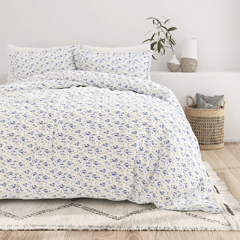 Duvet covers with a polka - dot design for a fun and playful style Blossoms Pattern 3-Piece Duvet Cover Set Duvet covers with a polka - dot design for a fun and playful style Blossoms Pattern 3-Piece Duvet Cover Set