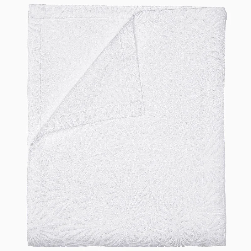 Natural latex pillows for durability and bounce​ Meera White Coverlet