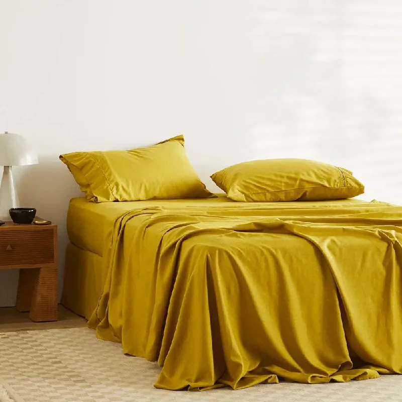 Thermal - regulating sheets that adapt to body temperature​ CleanBamboo Hemp™ Linen+ Sheet Set