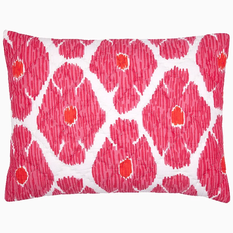 Memory foam office chair lumbar support pillows with adjustable straps​ Poppy Azalea Sham