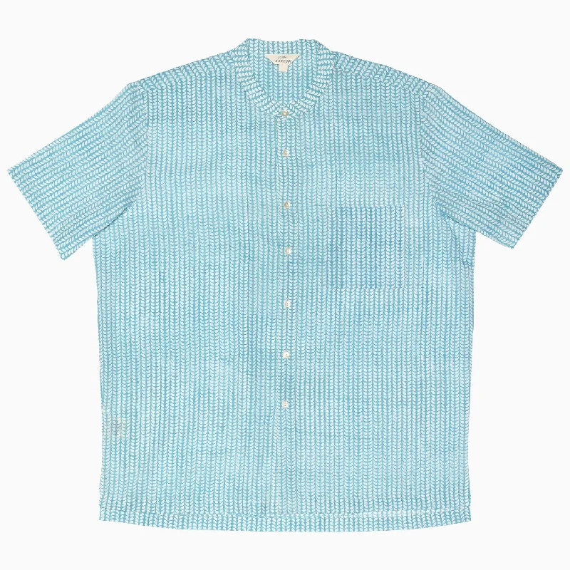Hotel - quality pillows for a luxurious sleep experience​ Aleppo Peacock Nehru Short Sleeve Shirt