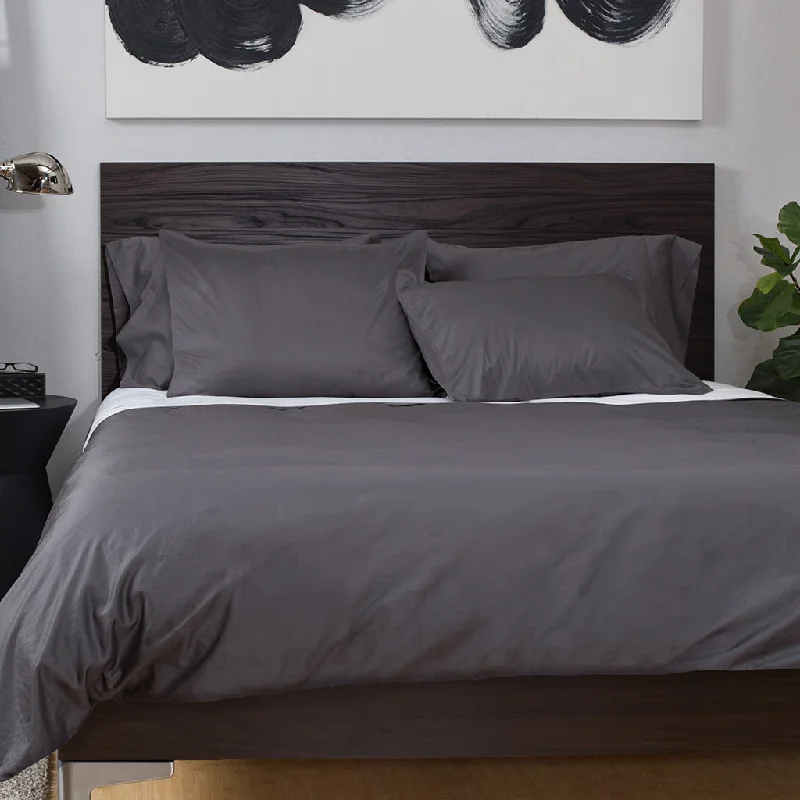 Duvet covers with a Bohemian - style design for a free - spirited look​ Charcoal Grey Hayes Nova Duvet Cover