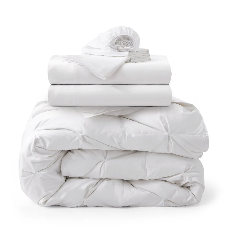Comforters with a smooth surface for a sleek and modern look​ Puredown Luxury Comforter Set Bundle