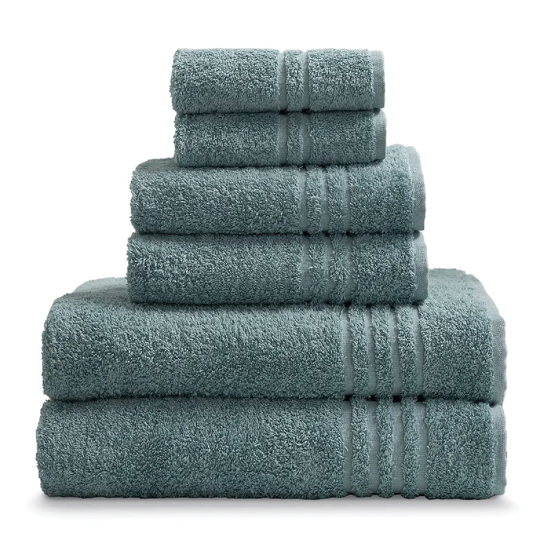 Bolster pillows for decorative and functional use​ Luxury Cotton 6-Piece Face-Hand-Body Towel Set
