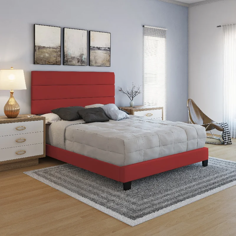 Red Faux Leather