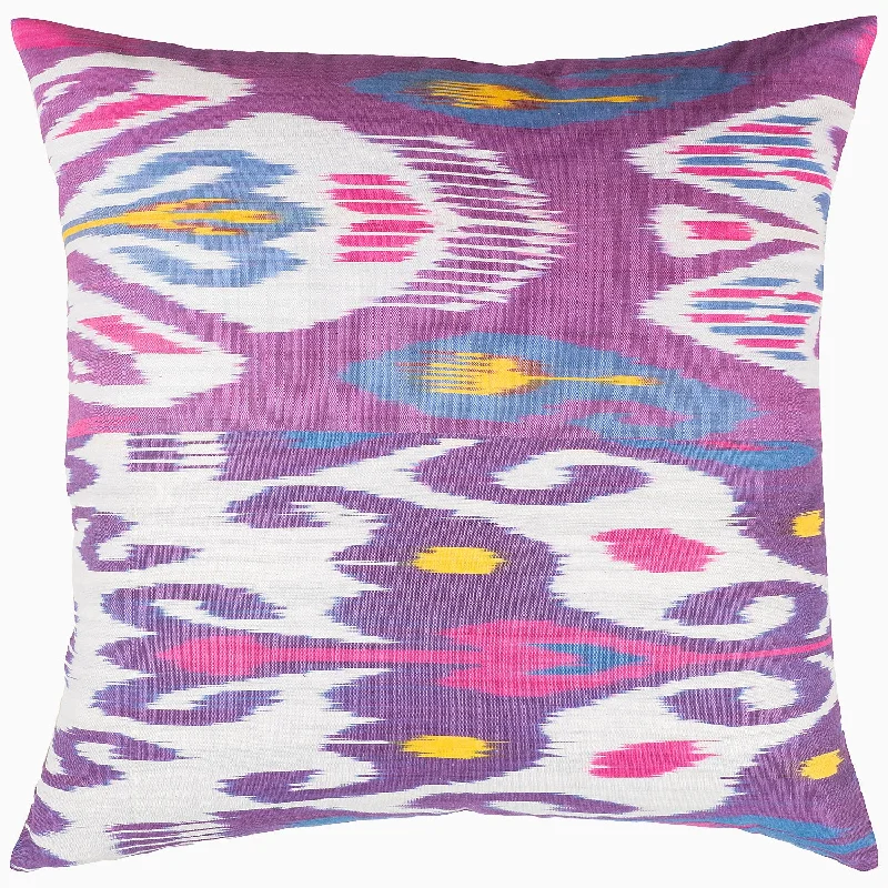 Reading pillows with built - in backrest​ Purple Combo Ikat Pillow