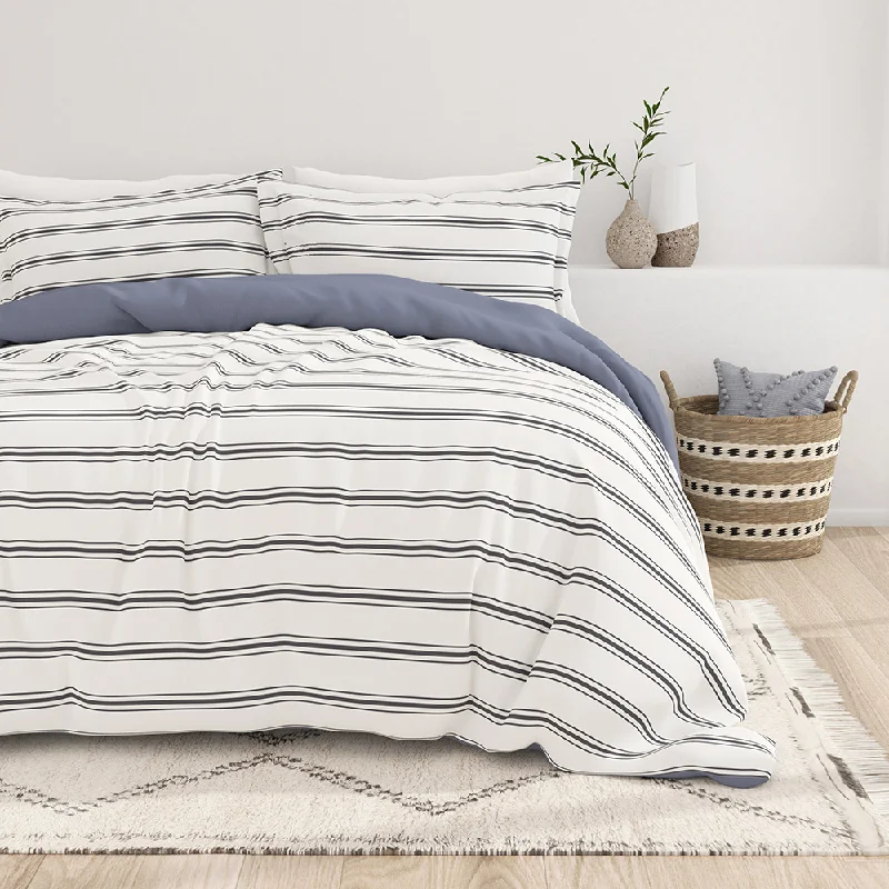 Anti - dust mite duvet covers for a clean sleep environment​ Desert Stripe Pattern 3-Piece Reversible Duvet Cover Set