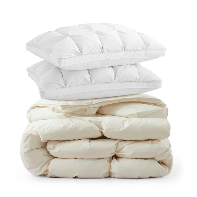 RV comforters to provide comfort during on - the - road travels​ Luxury Puff Down Comforter & Pillow Bundle