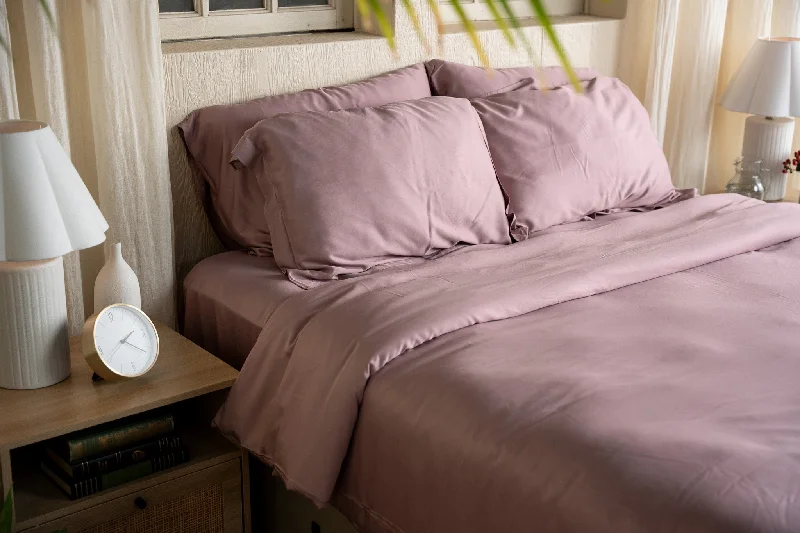 Egyptian cotton comforters for luxurious softness​ Bamboo Duvet Cover Set + Shams