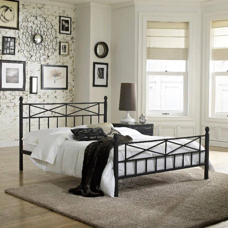 Comforters with a flame - retardant feature for enhanced safety​ Emma Metal Platform Bed
