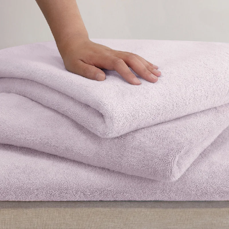 Sheets with a seasonal design for holiday - themed decor​ Plush Wisteria Purple Bath Sheet