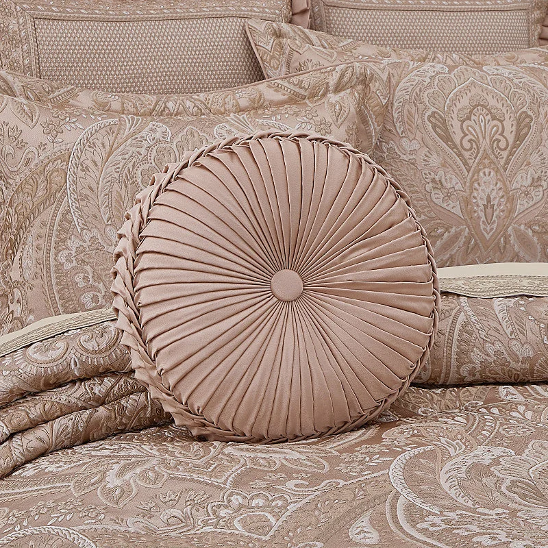 Memory foam couch lumbar support pillows with removable covers​ Fiorello Tufted Round Decorative Throw Pillow
