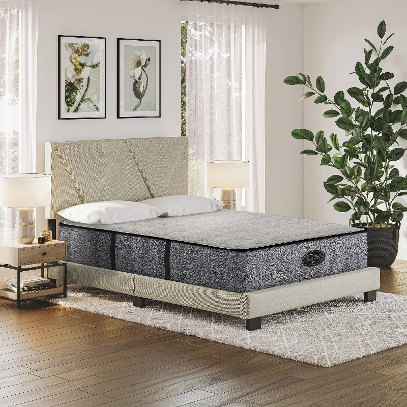 Comforters with a chevron - pattern design for a trendy and dynamic appearance​ Spring Air 12" Contentment Firm Hybrid Innerspring Mattress