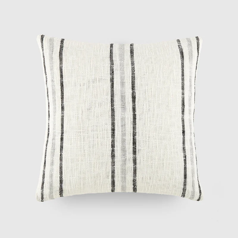 Gel - infused memory foam pillows for enhanced cooling​ Yarn-Dyed Framed Stripe Décor Throw Pillow