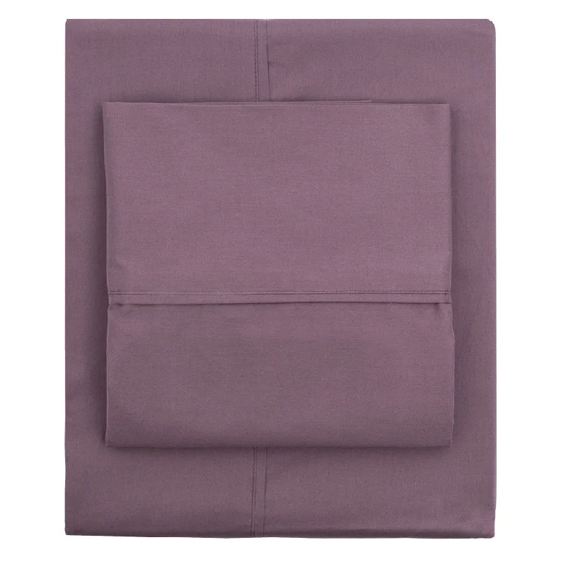 Linen comforters for breathability and a natural aesthetic​ The Plum Purple 400 Thread Count Sheets