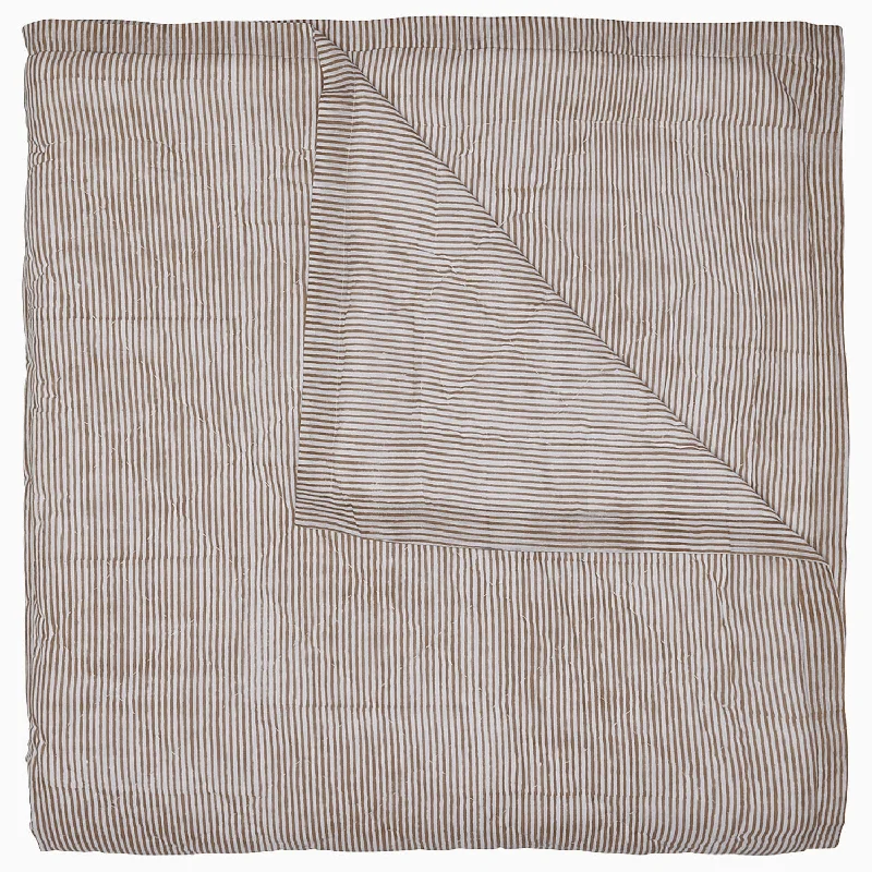 Memory foam couch pillows for lounging​ Nandi Coffee Quilt