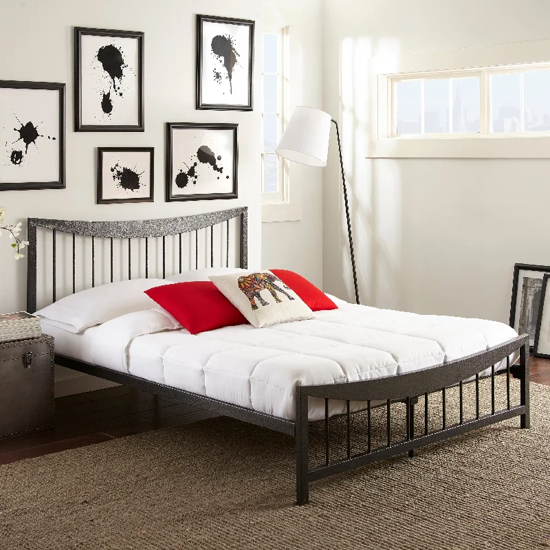 Comforters with a glitter - effect design for a sparkly and festive appearance​ Sarah Metal Platform Bed