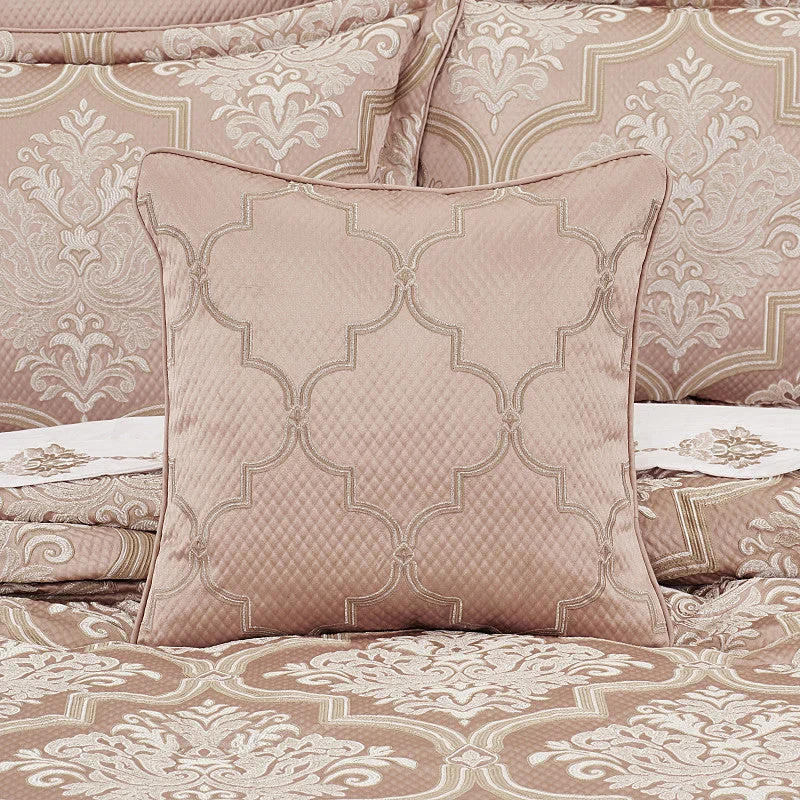 Polyester fiberfill pillows for budget - friendly options​ Rosewater 18" Square Embellished Decorative Throw Pillow
