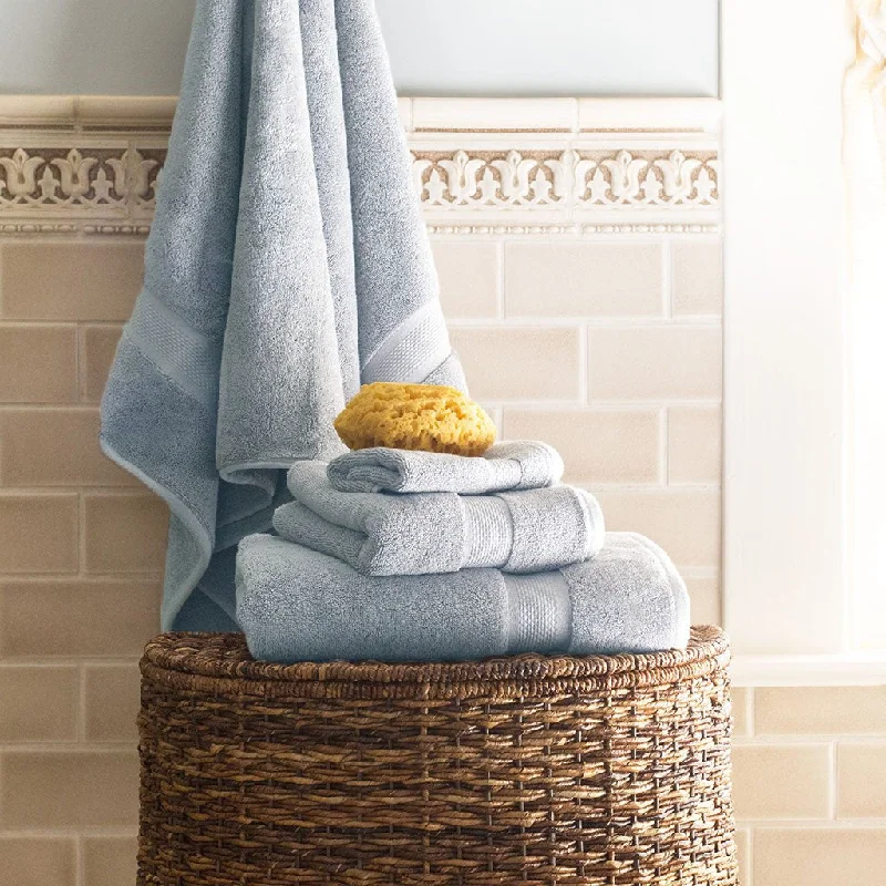Comforters with a magnetic - closure option for easy attachment and adjustment​ Classic Blue Bath Sheet